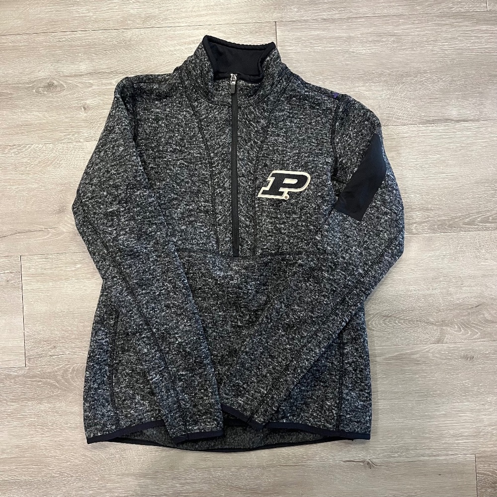 Antigua Women's Purdue Boilermakers Fortune Half-Zip Pullover Sweater